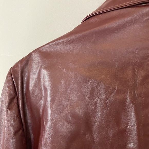 Vintage Burgundy General Leather NY Blazer, L - Picture 4 of 6